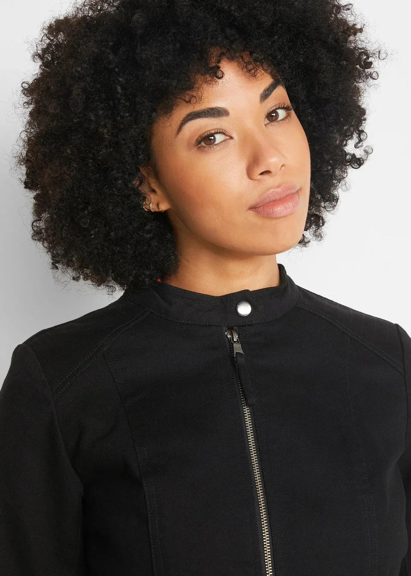 Veste en coton twill avec empiècements latéraux extensibles