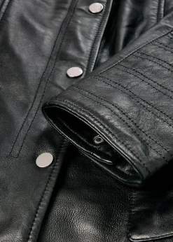 Veste en cuir nappa d’agneau