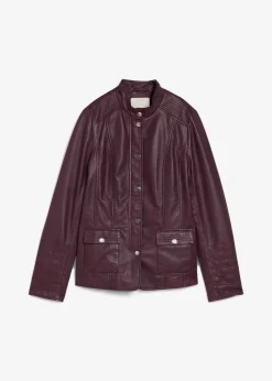 Veste en cuir nappa d’agneau