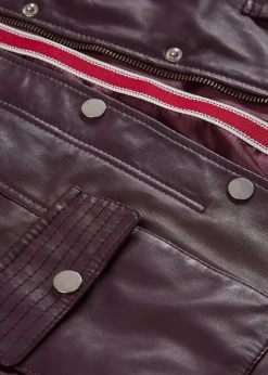 Veste en cuir nappa d’agneau