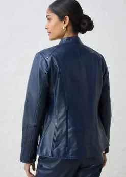 Veste en cuir nappa d’agneau