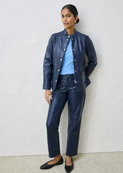 Veste en cuir nappa d’agneau