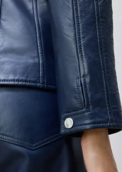 Veste en cuir nappa d’agneau