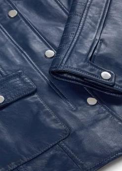 Veste en cuir nappa d’agneau