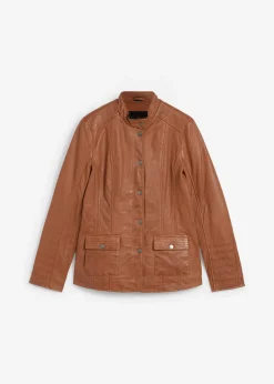 Veste en cuir nappa d’agneau