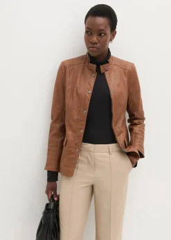 Veste en cuir nappa d’agneau