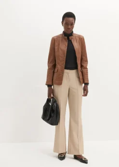 Veste en cuir nappa d’agneau