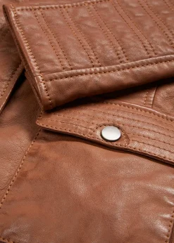 Veste en cuir nappa d’agneau