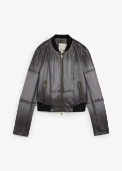 Veste en cuir nappa d’agneau