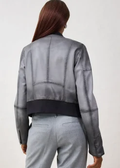 Veste en cuir nappa d’agneau