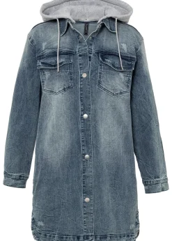 Veste en jean à capuche
