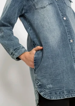 Veste en jean à capuche