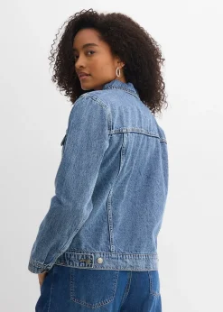 Veste en jean à détail tressé