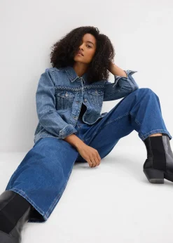 Veste en jean à détail tressé