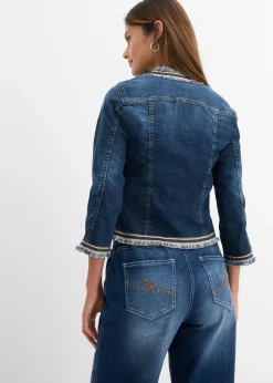Veste en jean à franges