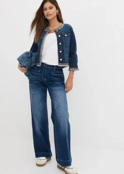 Veste en jean à franges