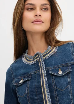 Veste en jean à franges