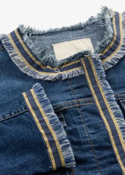 Veste en jean à franges