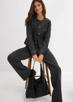 Veste en jean à strass