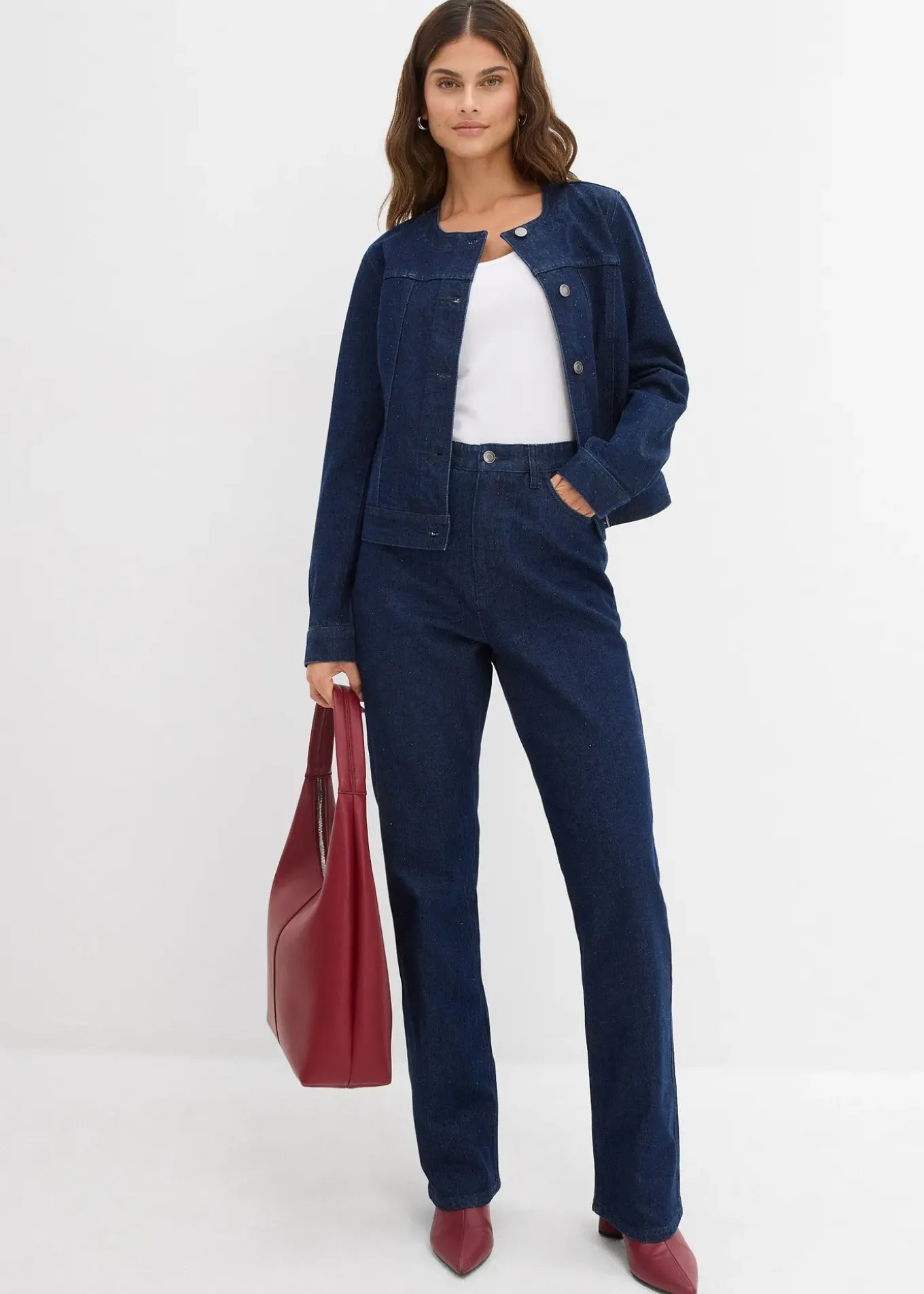 Veste en jean à strass