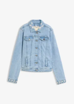 Veste en jean avec broderie