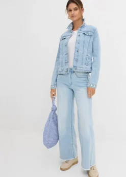 Veste en jean avec broderie