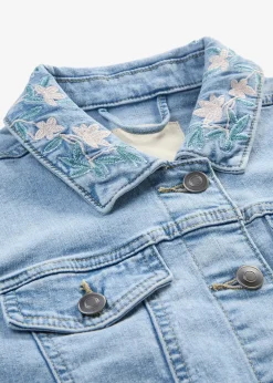 Veste en jean avec broderie