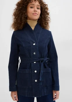 Veste en jean avec ceinture