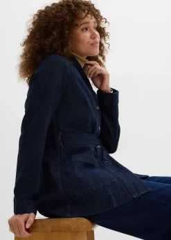 Veste en jean avec ceinture
