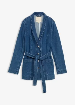 Veste en jean avec ceinture