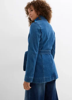 Veste en jean avec ceinture