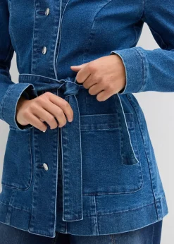 Veste en jean avec ceinture