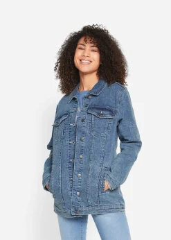 Veste en jean extensible, coupe boyfriend