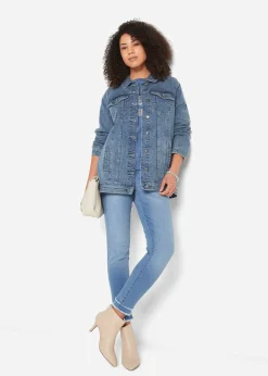 Veste en jean extensible, coupe boyfriend