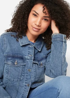 Veste en jean extensible, coupe boyfriend