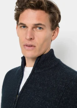 Veste en maille à col montant