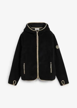 Veste en maille sherpa à capuche