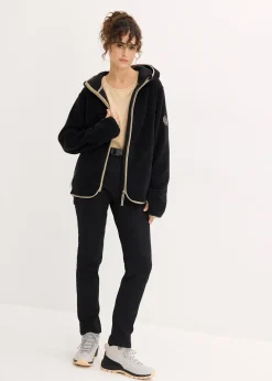 Veste en maille sherpa à capuche