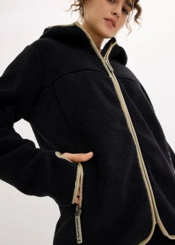 Veste en maille sherpa à capuche