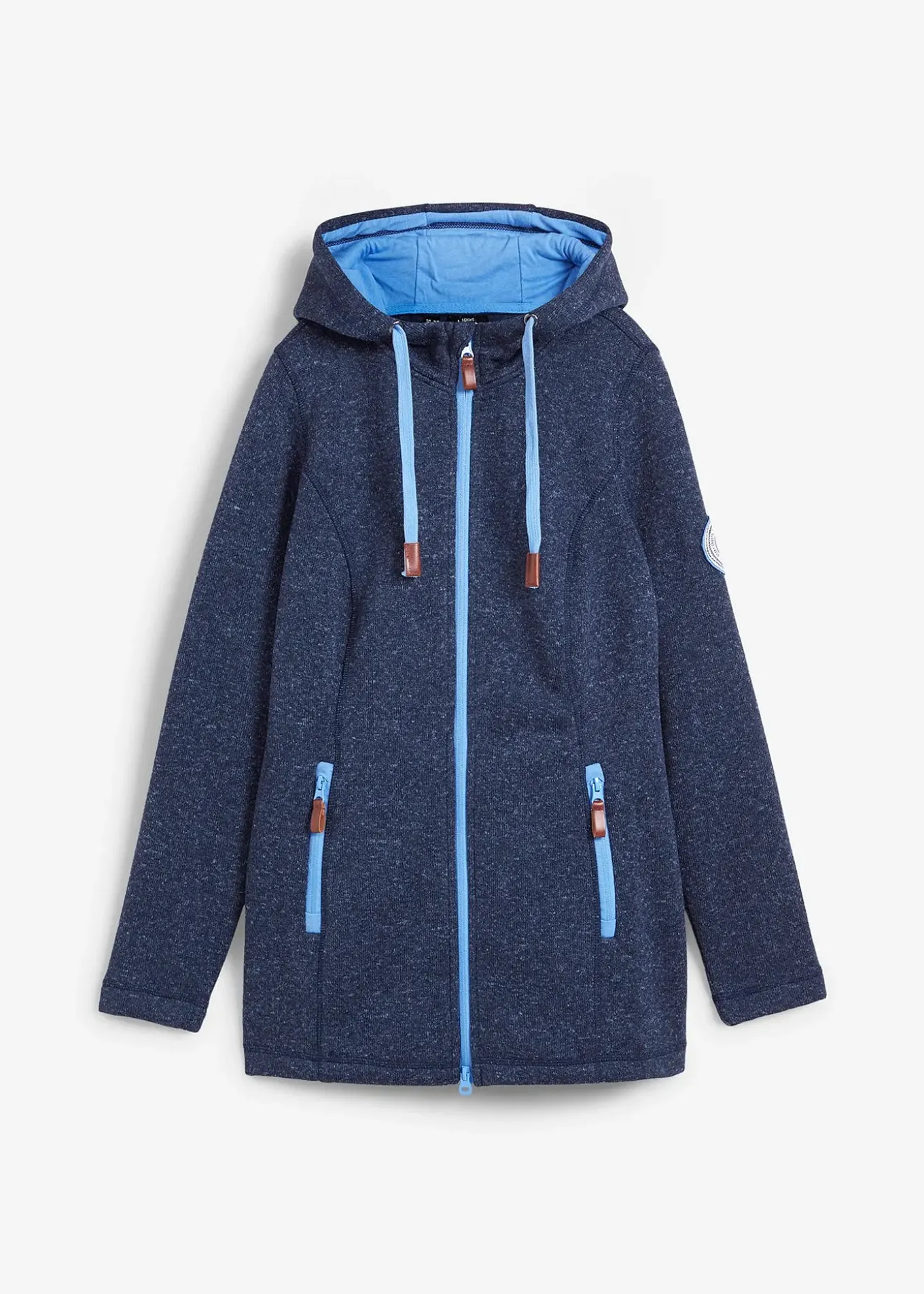 Veste en polaire tricoté à capuche