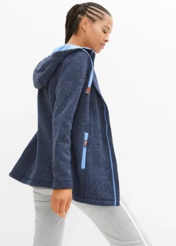 Veste en polaire tricoté à capuche