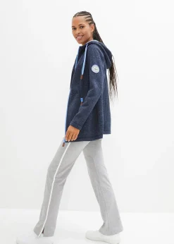 Veste en polaire tricoté à capuche