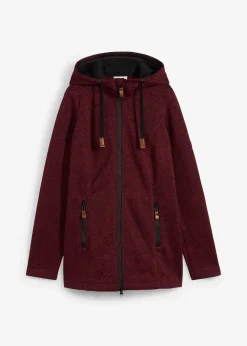 Veste en polaire tricoté à capuche