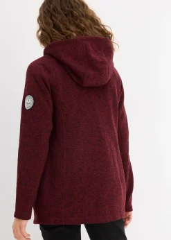 Veste en polaire tricoté à capuche