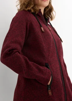 Veste en polaire tricoté à capuche