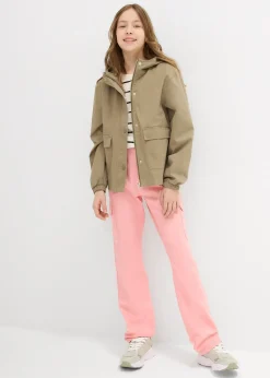 Veste en twill avec poches plaquées et capuche