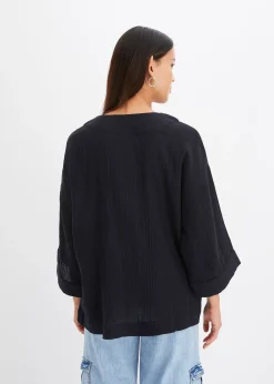 Veste kimono légère en gaze de coton