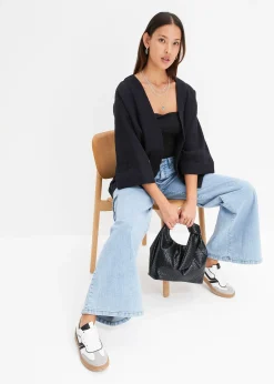 Veste kimono légère en gaze de coton