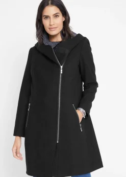 Veste longue avec zip asymétrique