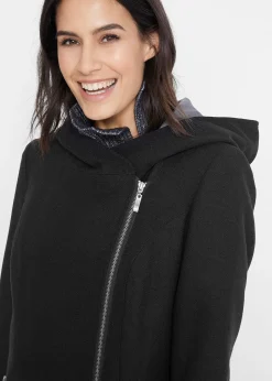 Veste longue avec zip asymétrique